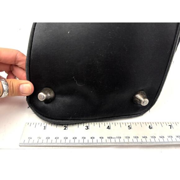 VTG Chico's Nylon Large Black Tote Bag 1990s Y2K - Picture 7 of 16